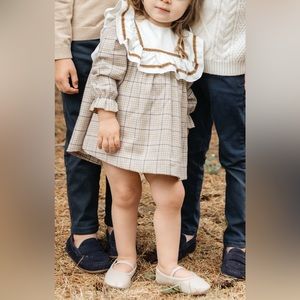 Pepa London velvet trim trapeze dress